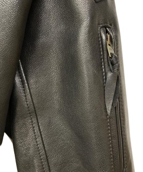 BEAMS PLUS（ビームスプラス）BEAMS PLUS (ビームスプラス) MIL Flight Jacket Leather レザーミリタリーフライトジャケット ブラック サイズ:XLの古着・服飾アイテム