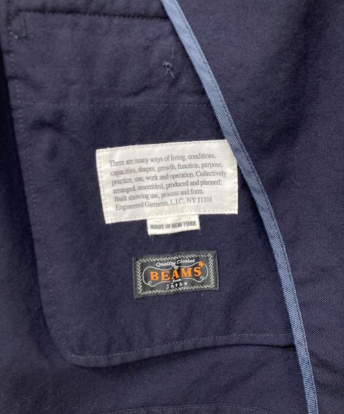 Engineered Garments（エンジニアド ガーメンツ）Engineered Garments BEAMS PLUS (ビームスプラス) MID FIELD DOUBLE BRESTED BLAZER ミッドフィールド ダブル ブレステッド ブレザー ネイビー サイズ:Lの古着・服飾アイテム