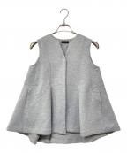 anuansアニュアンス）の古着「タックフレアカットベスト」｜グレー