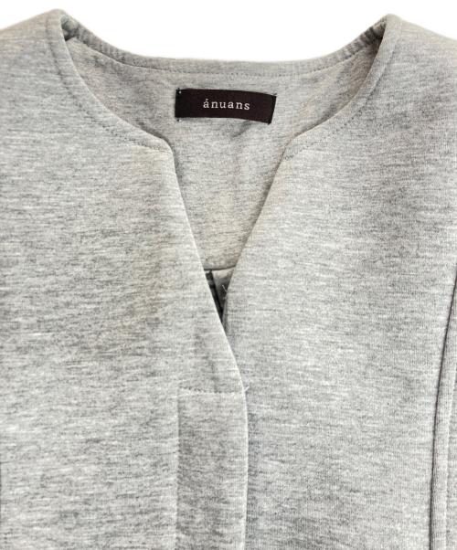 anuans（アニュアンス）anuans (アニュアンス) タックフレアカットベスト グレー サイズ:Fの古着・服飾アイテム