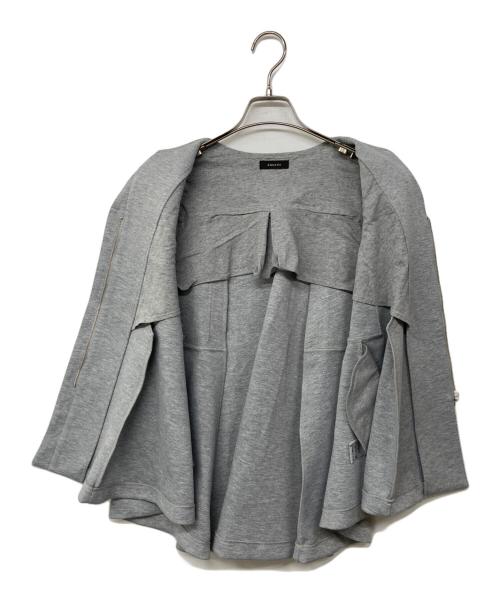 anuans（アニュアンス）anuans (アニュアンス) タックフレアカットベスト グレー サイズ:Fの古着・服飾アイテム