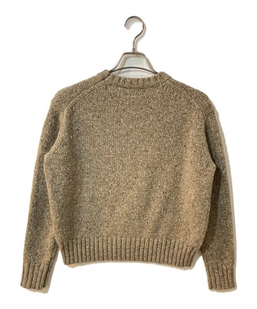 POLO RALPH LAUREN（ポロ・ラルフローレン）POLO RALPH LAUREN (ポロ・ラルフローレン) ロゴクルーネックニット ブラウン サイズ:XSの古着・服飾アイテム