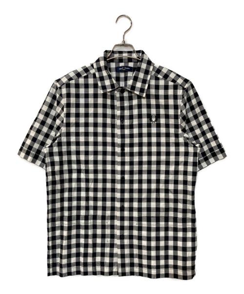 FRED PERRY（フレッドペリー）FRED PERRY (フレッドペリー) チェックシャツ ブラック×ホワイト サイズ:Mの古着・服飾アイテム