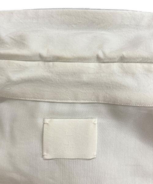 山内（ヤマウチ）山内 (ヤマウチ) 塩縮加工コットンリネンシャツ ホワイト サイズ:4の古着・服飾アイテム