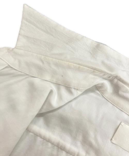 山内（ヤマウチ）山内 (ヤマウチ) 塩縮加工コットンリネンシャツ ホワイト サイズ:4の古着・服飾アイテム