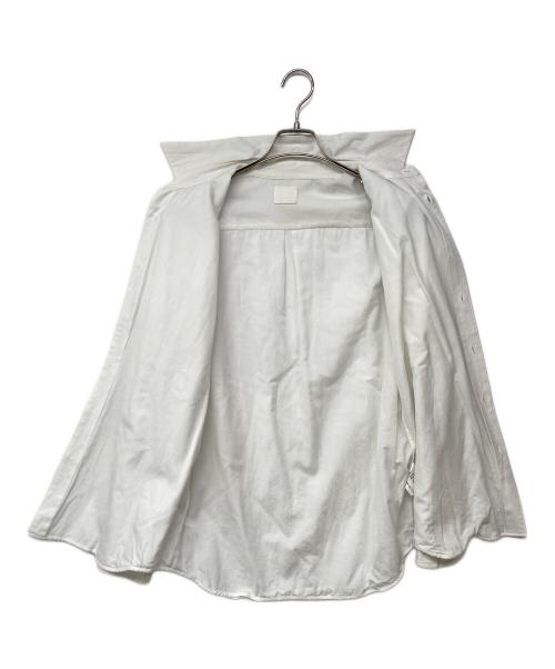 山内（ヤマウチ）山内 (ヤマウチ) 塩縮加工コットンリネンシャツ ホワイト サイズ:4の古着・服飾アイテム