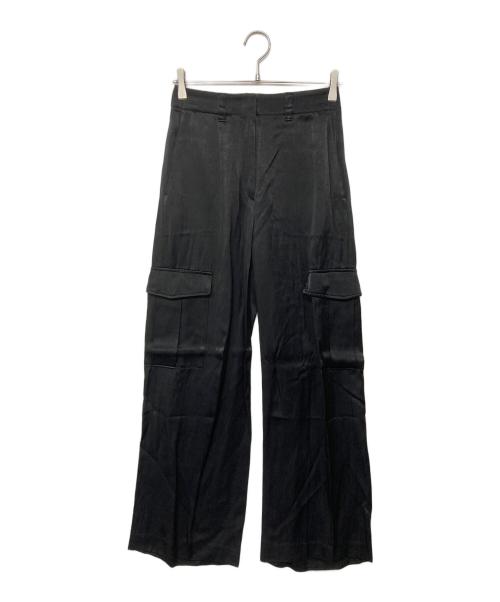 DES PRES（デ プレ）DES PRES (デ プレ) ソフトサテンワイドカーゴパンツ ブラック サイズ:36 未使用品の古着・服飾アイテム