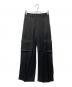 DES PRES（デ プレ）の古着「ソフトサテンワイドカーゴパンツ」｜ブラック