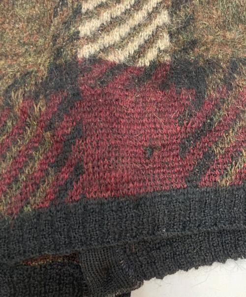 JERSILD（ジャーシルド）JERSILD (ジャーシルド) 60S ウールモヘア チェックニットカーディガン マルチカラー サイズ:Mの古着・服飾アイテム