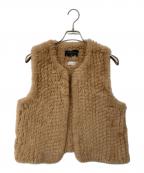 H BRAND×RHC Ron Hermanエイチブランド×アールエイチシー ロンハーマン）の古着「Faux Fur Vest フェイクファーベスト」｜ブラウン