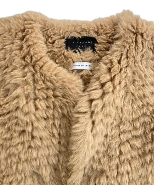 H BRAND（エイチブランド）h brand (エイチブランド) RHC Ron Herman (アールエイチシー ロンハーマン) Faux Fur Vest フェイクファーベスト  ブラウン サイズ:S/Mの古着・服飾アイテム