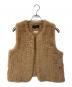 h brand（エイチブランド）の古着「Faux Fur Vest フェイクファーベスト 」｜ブラウン