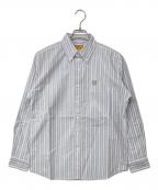 HUMAN MADEヒューマンメイド）の古着「STRIPE OX B.D SHIRT」｜ブルー