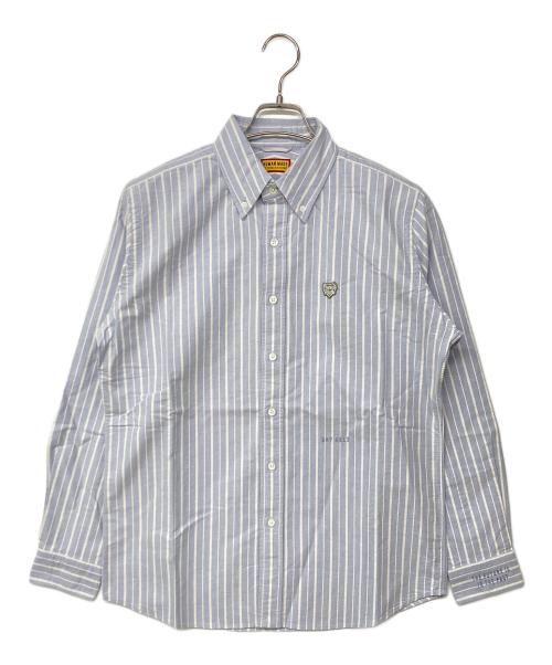 HUMAN MADE（ヒューマンメイド）HUMAN MADE (ヒューマンメイド) STRIPE OX B.D SHIRT ブルー サイズ:Sの古着・服飾アイテム