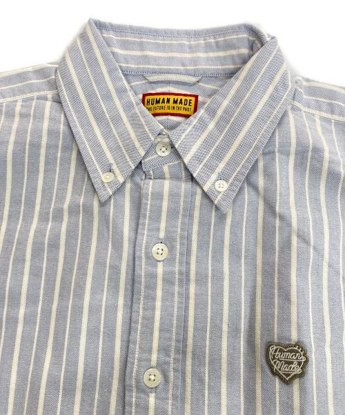 HUMAN MADE（ヒューマンメイド）HUMAN MADE (ヒューマンメイド) STRIPE OX B.D SHIRT ブルー サイズ:Sの古着・服飾アイテム