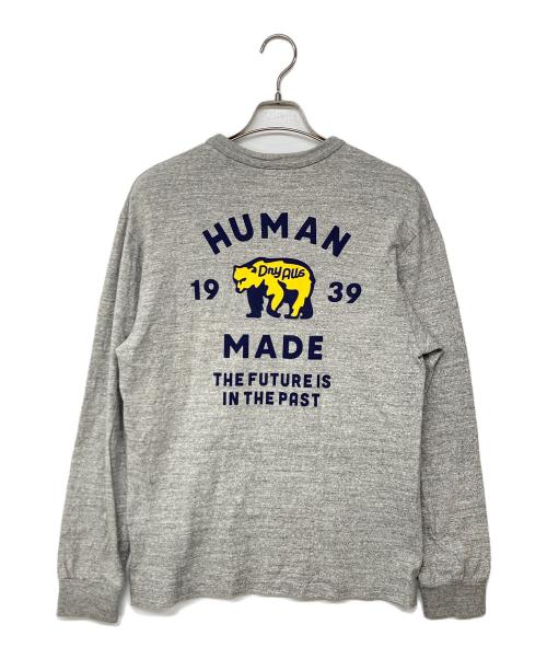HUMAN MADE（ヒューマンメイド）HUMAN MADE (ヒューマンメイド) Polar Bear Graphic Longsleeve T-Shirt バックプリントL/S TEE グレー サイズ:Lの古着・服飾アイテム