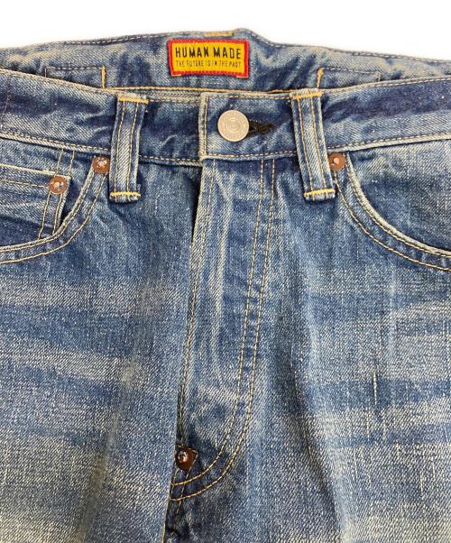 HUMAN MADE（ヒューマンメイド）HUMAN MADE (ヒューマンメイド) STRAIGHT DENIM PANTS FUTURE デニムパンツ インディゴ サイズ:30の古着・服飾アイテム