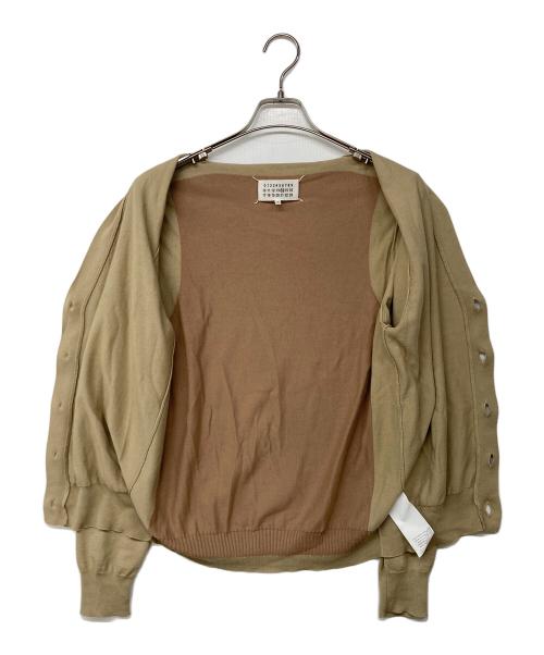 Maison Margiela（メゾンマルジェラ）Maison Margiela (メゾンマルジェラ) バイカラースイッチングカーディガン ベージュ サイズ:Mの古着・服飾アイテム