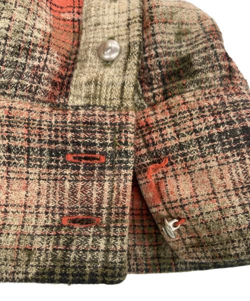 THE BOY HAS NO PATIENCE（ザボーイハズノーパティエンス）The boy has no patIence (ザボーイハズノーパティエンス) パッチワーク ファイヤーマンバックル チェックシャツ マルチカラー サイズ:Mの古着・服飾アイテム