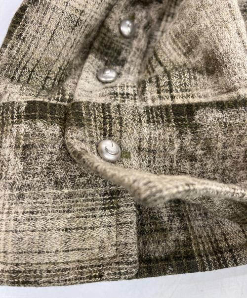 THE BOY HAS NO PATIENCE（ザボーイハズノーパティエンス）The boy has no patIence (ザボーイハズノーパティエンス) パッチワーク ファイヤーマンバックル チェックシャツ マルチカラー サイズ:Mの古着・服飾アイテム