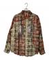 The boy has no patIence（ザボーイハズノーパティエンス）の古着「パッチワーク ファイヤーマンバックル チェックシャツ」｜マルチカラー