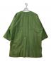 PLEATS PLEASE (プリーツプリーズ) ショール付き中綿ノーカラーコート グリーン サイズ:3：20000円