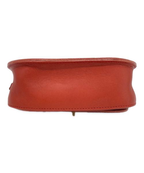 Mimi Berry（ミミベリー）MIMI BERRY (ミミベリー) ターンロックレザーショルダーバッグ レッドオレンジの古着・服飾アイテム