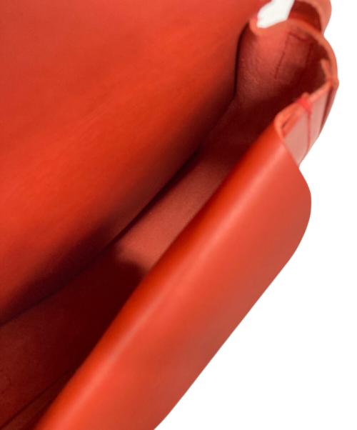 Mimi Berry（ミミベリー）MIMI BERRY (ミミベリー) ターンロックレザーショルダーバッグ レッドオレンジの古着・服飾アイテム