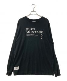 BUDSPOOL（バッズプール）の古着「BUDSMONTAGE 刺繍ロゴTEE」｜ブラック
