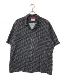 BUDSPOOL×Gakkin（バッズプール×ガッキン）の古着「アロハシャツ 花罰レーヨンオープンカラーシャツ」｜ブラック