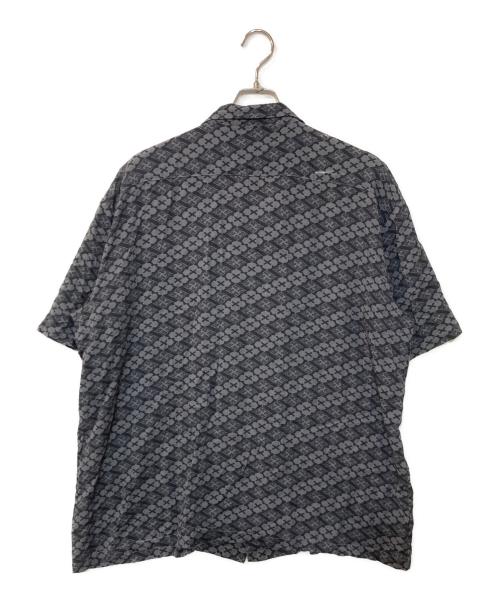 BUDSPOOL（バッズプール）BUDSPOOL (バッズプール) Gakkin (ガッキン) アロハシャツ 花罰レーヨンオープンカラーシャツ ブラック サイズ:XXLの古着・服飾アイテム