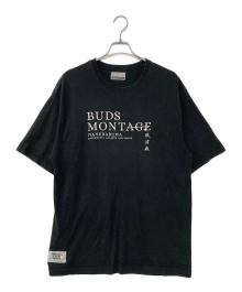 BUDSPOOL（バッズプール）の古着「BUDS MONTAGE S/S TEE 刺繍半袖カットソー」｜ブラック