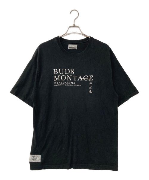 BUDSPOOL（バッズプール）BUDSPOOL (バッズプール) BUDS MONTAGE S/S TEE 刺繍半袖カットソー ブラック サイズ:XXLargeの古着・服飾アイテム