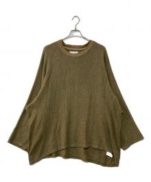 WHITE MOUNTAINEERING（ホワイトマウンテ二アニング）の古着「RASCHEL RAGLAN OVERD SIZED PULLOVER」｜オリーブ