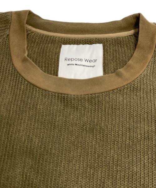 WHITE MOUNTAINEERING（ホワイトマウンテ二アニング）WHITE MOUNTAINEERING (ホワイトマウンテ二アニング) RASCHEL RAGLAN OVERD SIZED PULLOVER オリーブ サイズ:3の古着・服飾アイテム