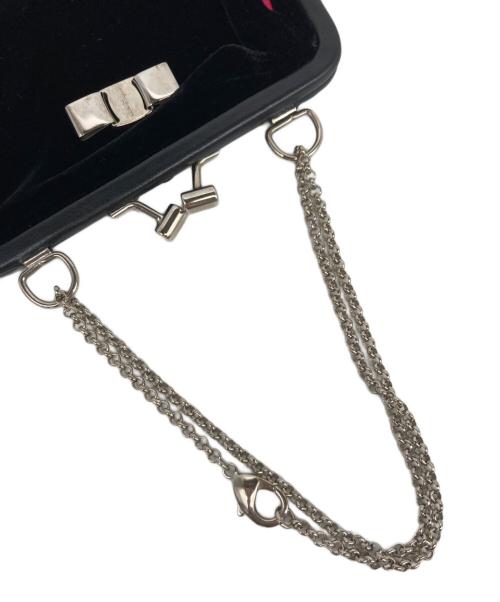 Salvatore Ferragamo（サルヴァトーレ フェラガモ）Salvatore Ferragamo (サルヴァトーレ フェラガモ) ヴァラベロアがま口ハンドバッグ ブラックの古着・服飾アイテム