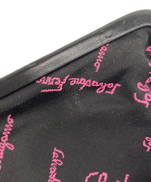 Salvatore Ferragamo（サルヴァトーレ フェラガモ）Salvatore Ferragamo (サルヴァトーレ フェラガモ) ヴァラベロアがま口ハンドバッグ ブラックの古着・服飾アイテム