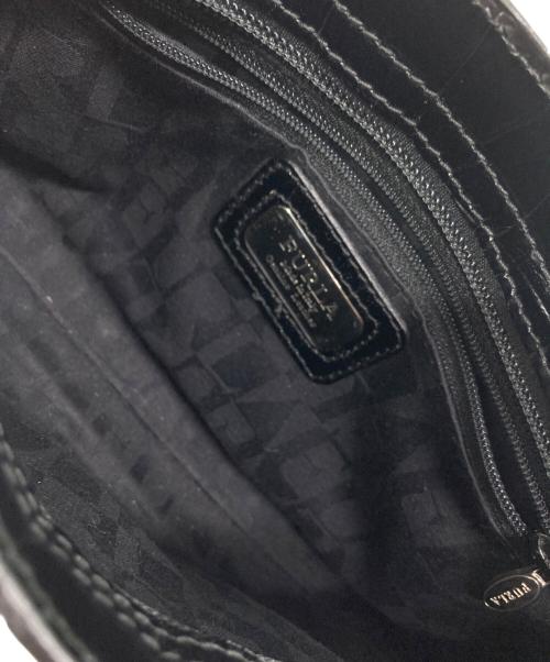 FURLA（フルラ）FURLA (フルラ) 型押しレザーショルダーバッグ ブラックの古着・服飾アイテム