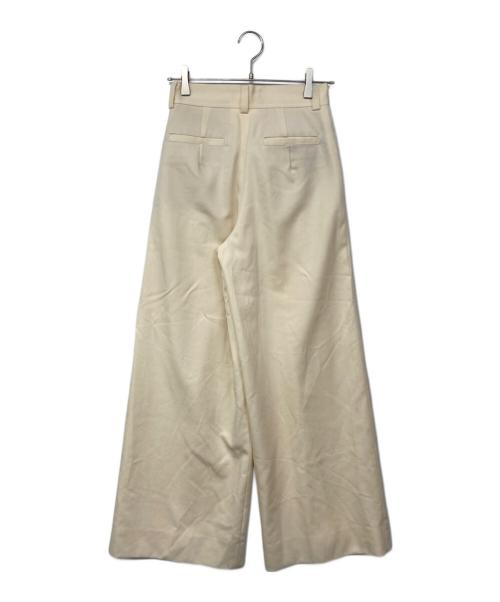 CABAN（キャバン）CABAN (キャバン) ウールギャバジン ワンタックワイドパンツ アイボリー サイズ:XSの古着・服飾アイテム