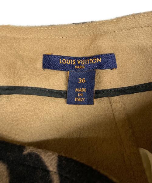 LOUIS VUITTON（ルイ ヴィトン）LOUIS VUITTON (ルイ ヴィトン) ジャイアントモノグラム Aラインミニスカート ブラック×ベージュ サイズ:36の古着・服飾アイテム