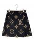 LOUIS VUITTON（ルイ ヴィトン）の古着「ジャイアントモノグラム Aラインミニスカート」｜ブラック×ベージュ