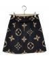 LOUIS VUITTON (ルイ ヴィトン) ジャイアントモノグラム Aラインミニスカート ブラック×ベージュ サイズ:36：110000円