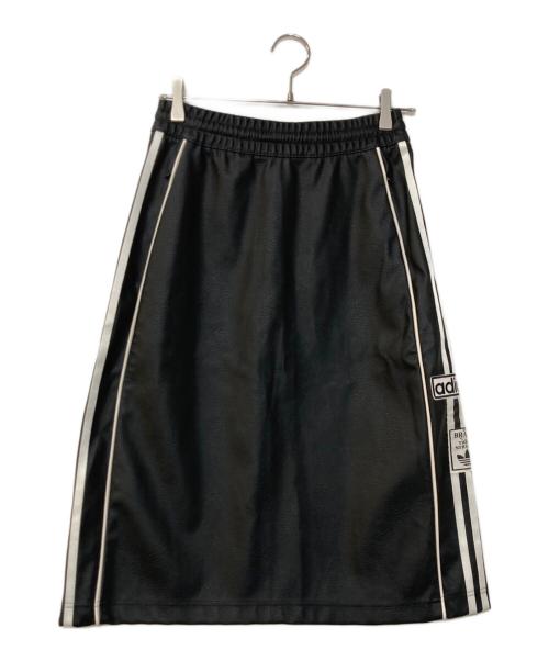 adidas（アディダス）adidas (アディダス) アディブレイク　フェイクレザー スカート　IJ5025 ブラック サイズ:Lの古着・服飾アイテム