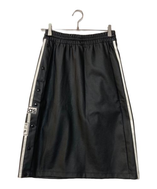 adidas（アディダス）adidas (アディダス) アディブレイク　フェイクレザー スカート　IJ5025 ブラック サイズ:Lの古着・服飾アイテム