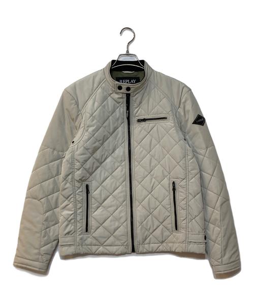 REPLAY（リプレイ）REPLAY (リプレイ) ショートキルティングライダージャケット ホワイト サイズ:Mの古着・服飾アイテム