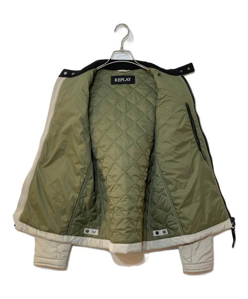 REPLAY（リプレイ）REPLAY (リプレイ) ショートキルティングライダージャケット ホワイト サイズ:Mの古着・服飾アイテム