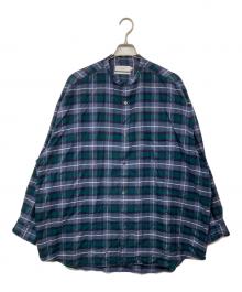 Graphpaper（グラフペーパー）の古着「Check Flannel Oversized Band Collar Shirt」｜マルチカラー