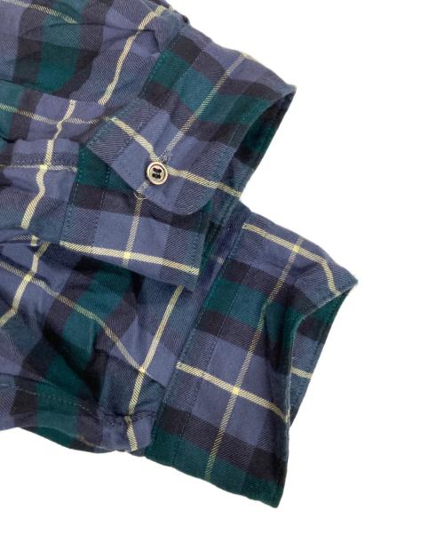 Graphpaper（グラフペーパー）Graphpaper (グラフペーパー) Check Flannel Oversized Band Collar Shirt マルチカラーの古着・服飾アイテム
