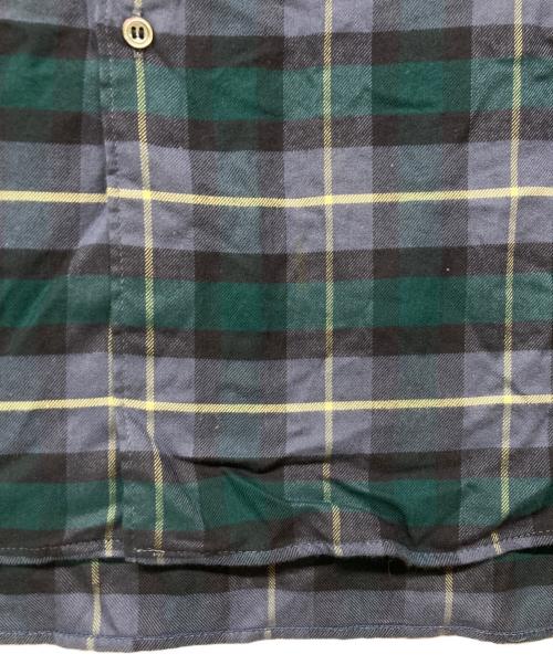 Graphpaper（グラフペーパー）Graphpaper (グラフペーパー) Check Flannel Oversized Band Collar Shirt マルチカラーの古着・服飾アイテム