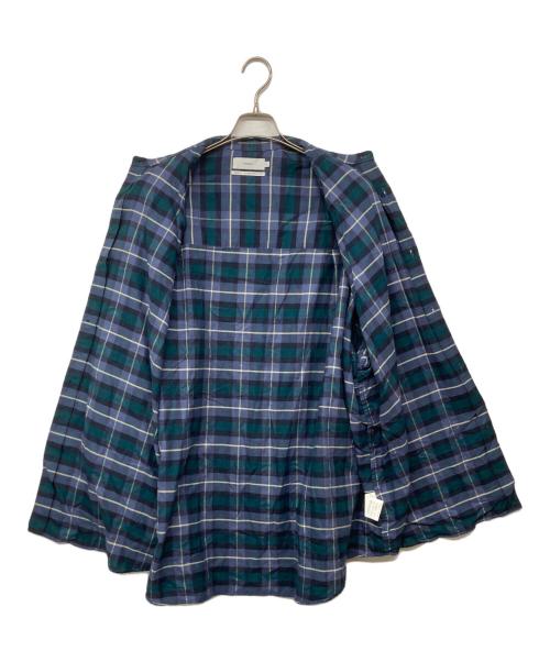 Graphpaper（グラフペーパー）Graphpaper (グラフペーパー) Check Flannel Oversized Band Collar Shirt マルチカラーの古着・服飾アイテム
